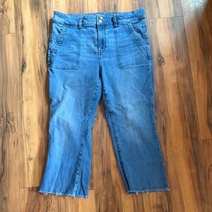 American Eagle Hi-Rise Skinny Kick Crop Women's Blue Jeans